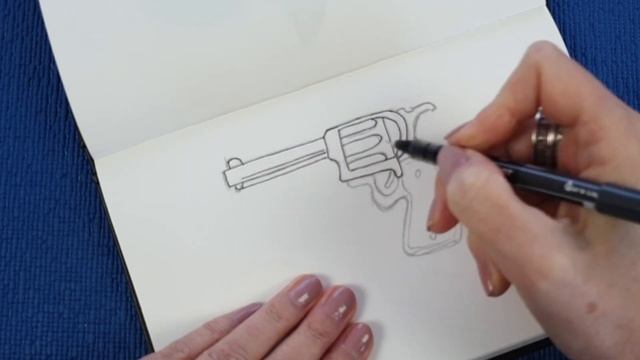 Как просто нарисовать пистолет поэтапно легко | Простые рисунки. Рисунок пистолета смотреть онлайн