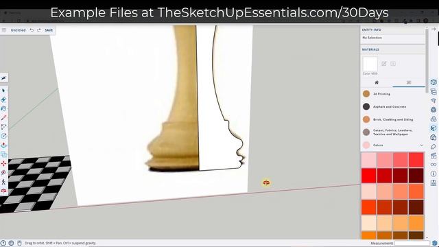 Learn SketchUp in 30 Days DAY 7 - Chess Board and Pieces! смотреть онлайн