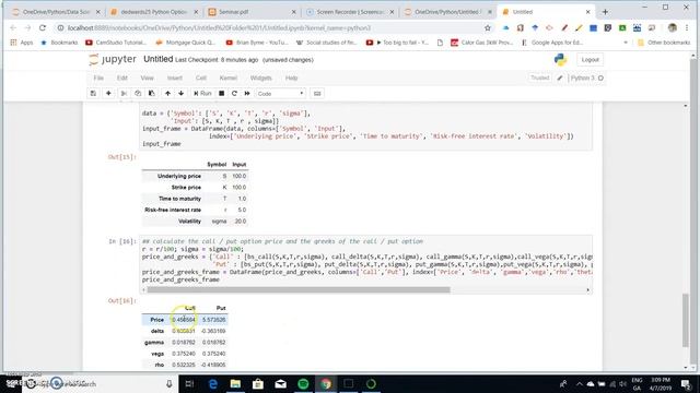 Black Scholes/Greeks/Implied Volatility implemented in Python using Jupyter Notebook смотреть онлайн