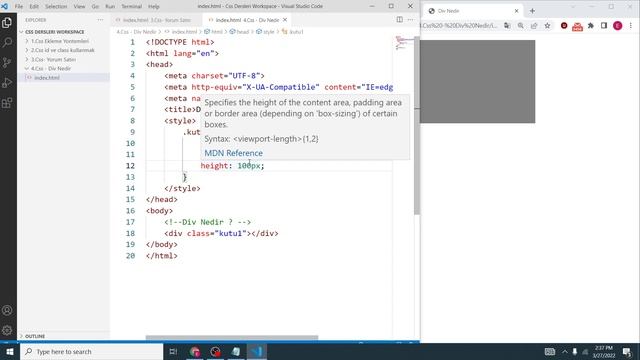 26- Nedir Bu Div ? | CSS Dersleri смотреть онлайн