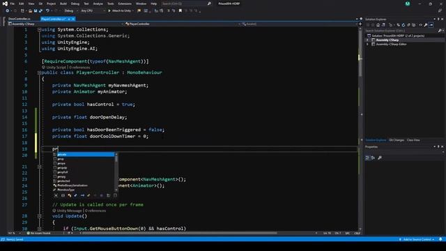 Opening Doors with Unity Navigation Mesh (NavMesh) | Part 3 - Player Wait Time смотреть онлайн