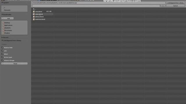 Tutorial 122 - Usando bibliotecas externas no Blender (Link e Append) смотреть онлайн
