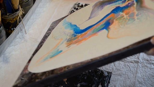 Fluid Art на холсте с чернилами для принтера :))) смотреть онлайн