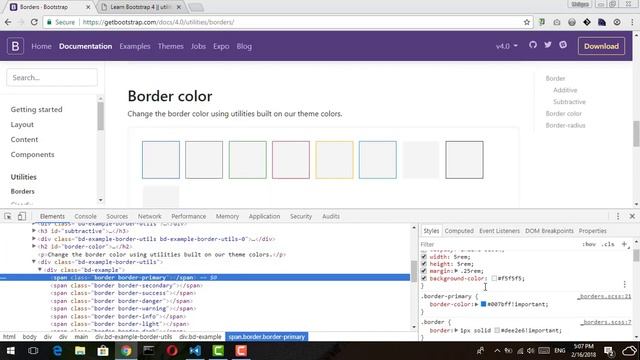 24 - ( Bootstrap 4 Tutorial ) Utilities : Border смотреть онлайн
