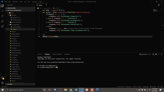#23. Menentukan Rute URL pada Node.js смотреть онлайн