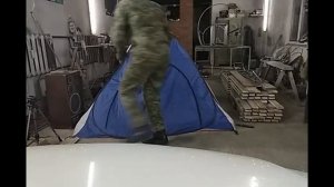 Как складывать палатку для зимней рыбалки и ее ремонт