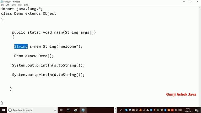 String Handling Part 2 In Java In Telugu By Gunji Ashok смотреть онлайн