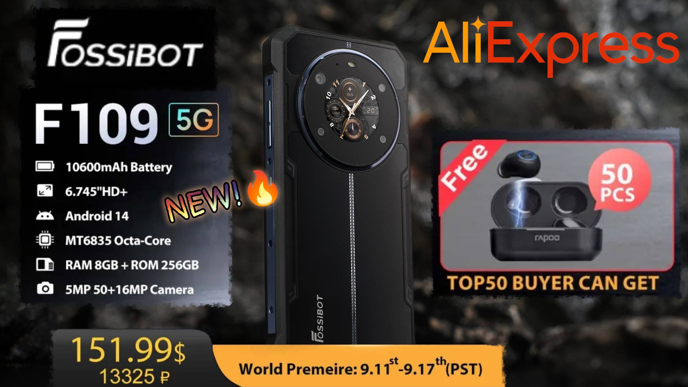 NEW! 🔥 FOSSiBOT F109: Прочный смартфон с двумя экранами #fossibot #f109