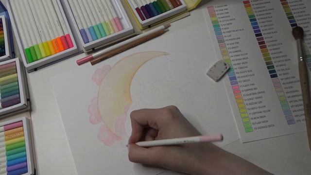 Обзор на японские цветные карандаши Tombow Irojiten – таймлапс, выкраска и общие выводы смотреть онлайн