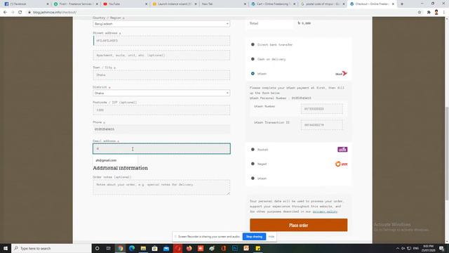 How Pay In Online By Bkash/Rocket/nagad/and So In