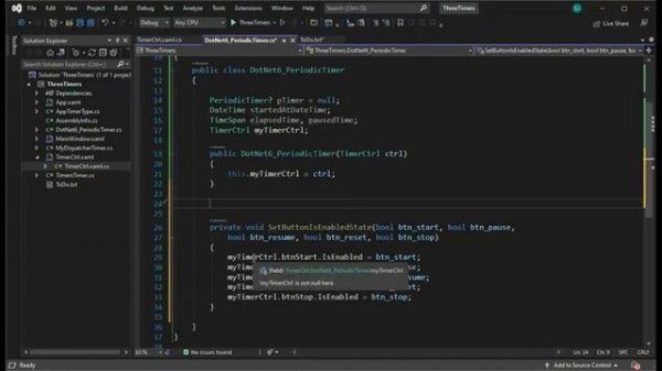 How to code TIMERS in C#: Periodic Timer, Dispatcher Timer, Timers Timer.