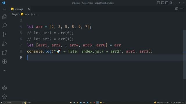 Swap Two Numbers in One Line of Code || Array Destructuring in JavaScript ? смотреть онлайн