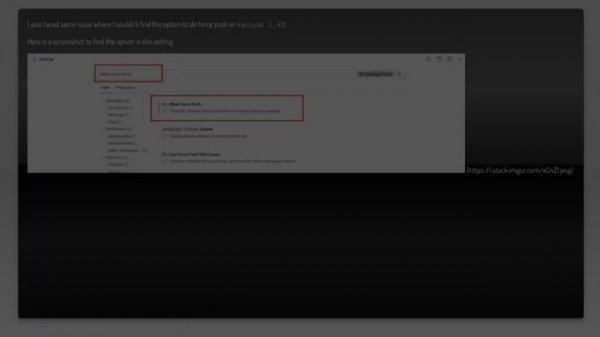 Is it possible to git push --force in vscode?