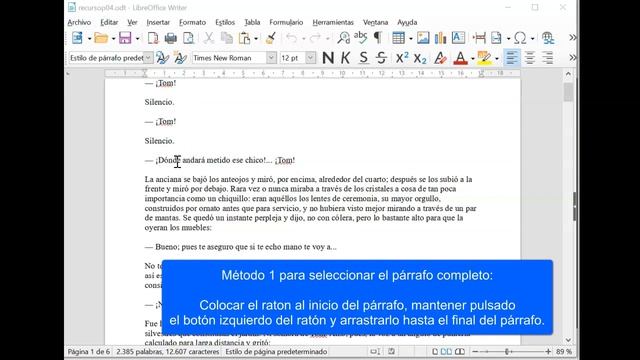 Tutorial 04 - LIBRE OFFICE - WRITER - Nivel inicial - Op. Básicas - Idioma, desplaza, regla* смотреть онлайн