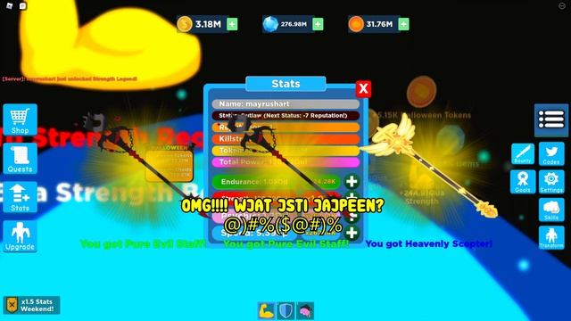 I Unboxed New Godly Heavenly Scepter! All New Items! - Super Power Fighting Simulator Roblox смотреть онлайн