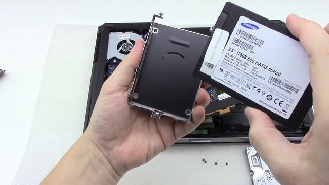 How to install SSD Samsung MZ-7PC1280/0H1 on HP EliteBook 8460p смотреть онлайн