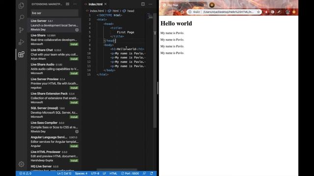 4. Live Server смотреть онлайн