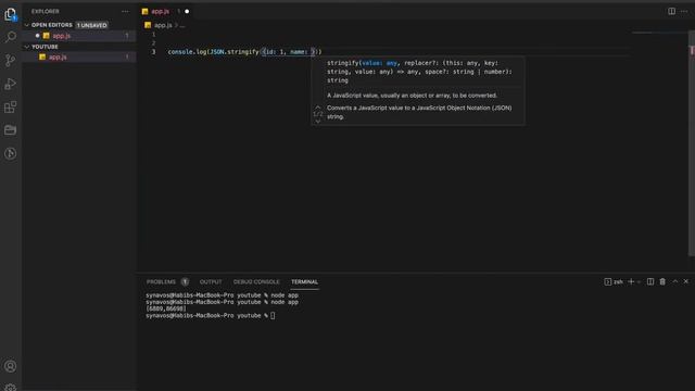 Beautify your strings using JSON.stringify смотреть онлайн