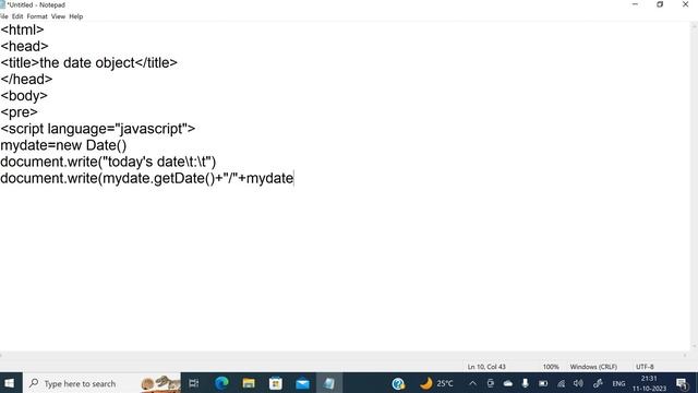 date method in java script смотреть онлайн