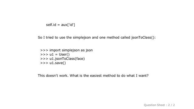 Django : JSON to model a class using Django смотреть онлайн