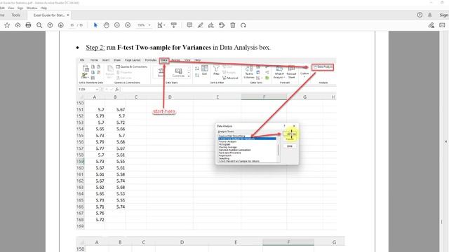 Two Variances/Standard Deviations F Test - Hypothesis Test - Using Excel смотреть онлайн