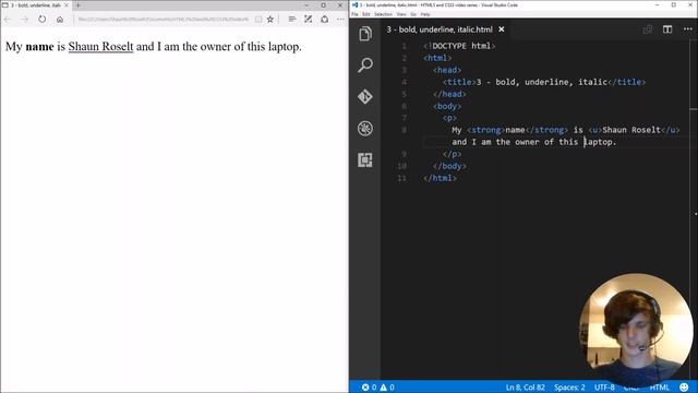 HTML5 and CSS3: 3 - Bold, Underline, Italic смотреть онлайн