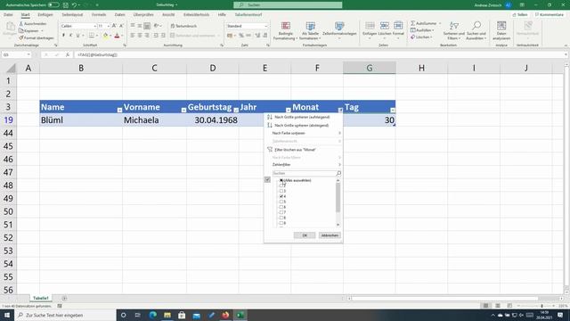 Excel 2019: Mit diesen Tipps hast Du Geburtstage in Deiner Excel-Liste im Griff! смотреть онлайн
