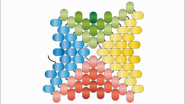Peyote Stitch Quadrangle with Herringbone Stitch Facets. Beading Cartoon смотреть онлайн