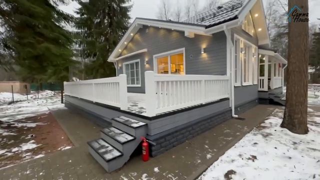 Самый популярный проект одноэтажного каркасного дома со вторым светом/ Каркасный дом 90м2 с отделко смотреть онлайн