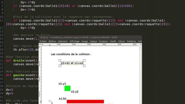 Collision avec coordonnées Tkinter смотреть онлайн