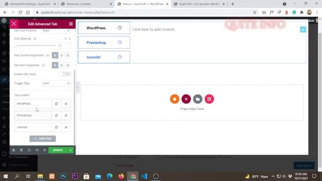 How to Create WordPress Mega Menu With Elementor and Elementskit | QUITE INFO смотреть онлайн