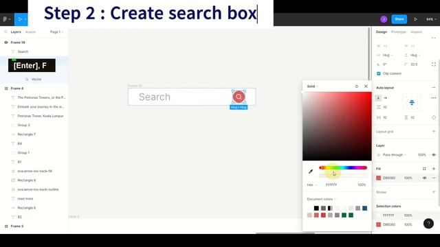 FIGMA | AUTOFITLAYOUT SEARCHBAR ON HEADER #figma #figmadesign