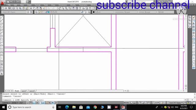 Hotel floor plan in AutoCAD. смотреть онлайн