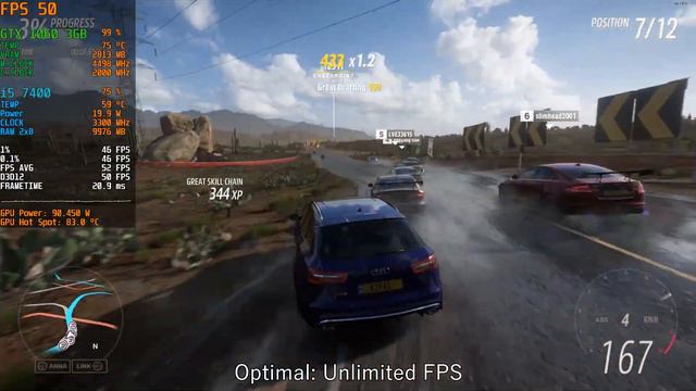 Forza Horzion 5 | GTX 1060 3GB + i5 7400 | Benchmark смотреть онлайн