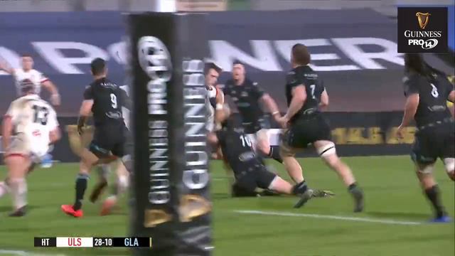 John Cooney gets Ulster's bonus point before the break смотреть онлайн