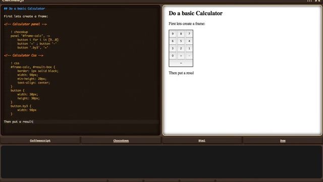Chocodown Lab Demo - Markdown web programming смотреть онлайн