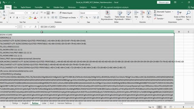 Excel to VCARD VCF Rehber Hazırlama Programı смотреть онлайн