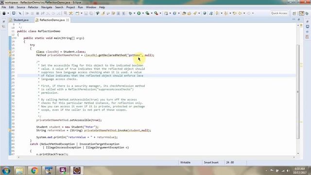 How to call the get method using Java Reflection? | Reflection in java смотреть онлайн