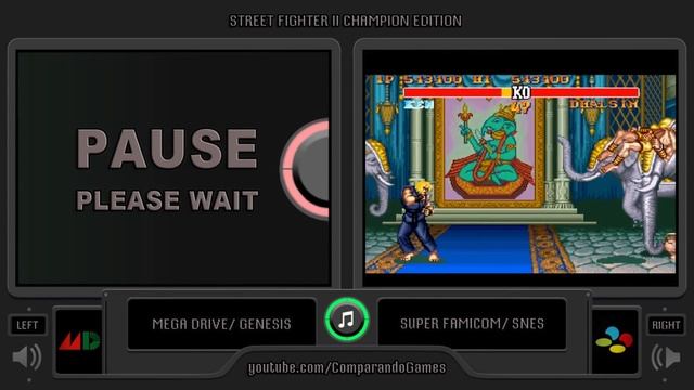Dual Longplay [34] Street Fighter II CE (Sega Genesis vs Snes) Side by Side Comparison смотреть онлайн
