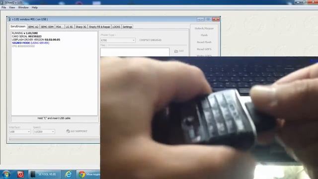 Разблокировка (hard reset) Sony Ericsson k790i с помощью SeTool смотреть онлайн