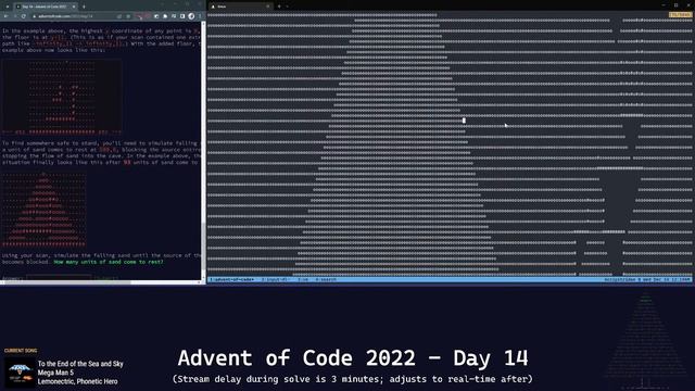 Advent of Code 2022 - Day 14 (Python, 155/351) смотреть онлайн