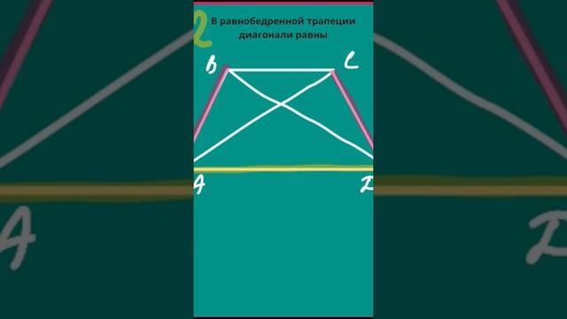 2 свойство равнобедренной трапеции смотреть онлайн