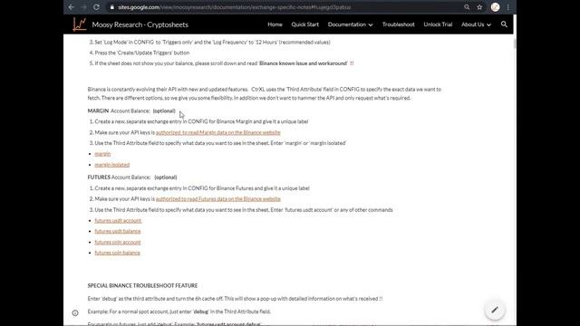 Binance: Step By Step Cointrexer (CtrXL) Setup + Best Practice Tweak II Google Sheets Excel Api