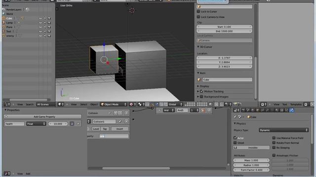 Blender Game Engine урок 2 создание врага смотреть онлайн