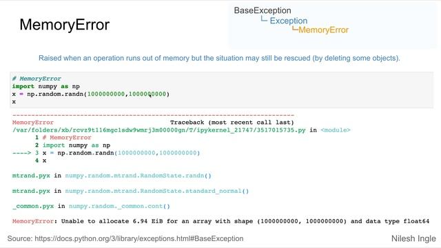 MemoryError | Python | Tutorial смотреть онлайн