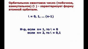 Химия. Урок №4 Энергетические уровни и подуровни  Квантовые числа и орбитали