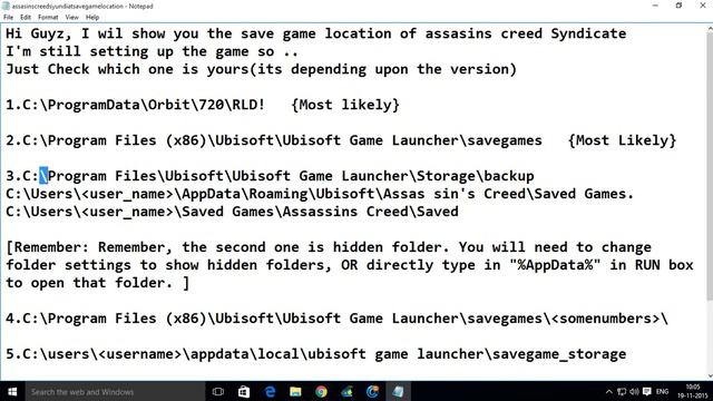 Assassins Creed Syndicate Save Game PC طرق وضع ملف السيف للعبة смотреть онлайн