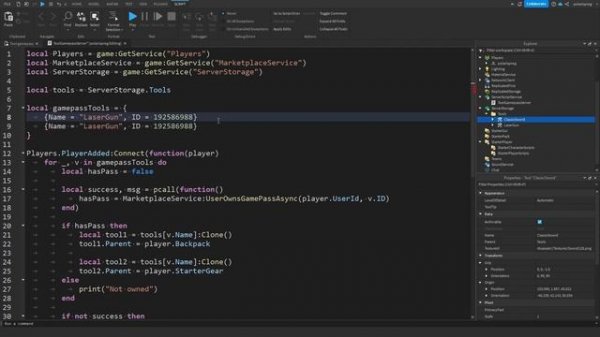 How to script a Tool Gamepass | Roblox Studio Tutorial