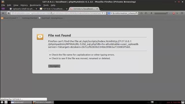 Upload a shell via PhpMyAdmin смотреть онлайн