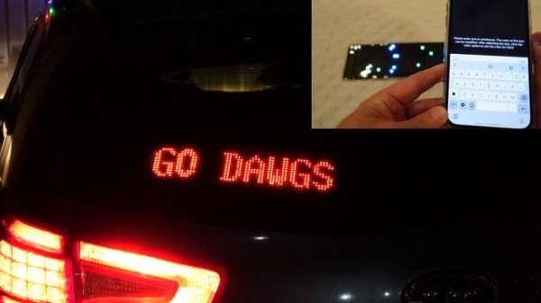 LED Matrix Panel Car Sign Programmable Custom Demo Review